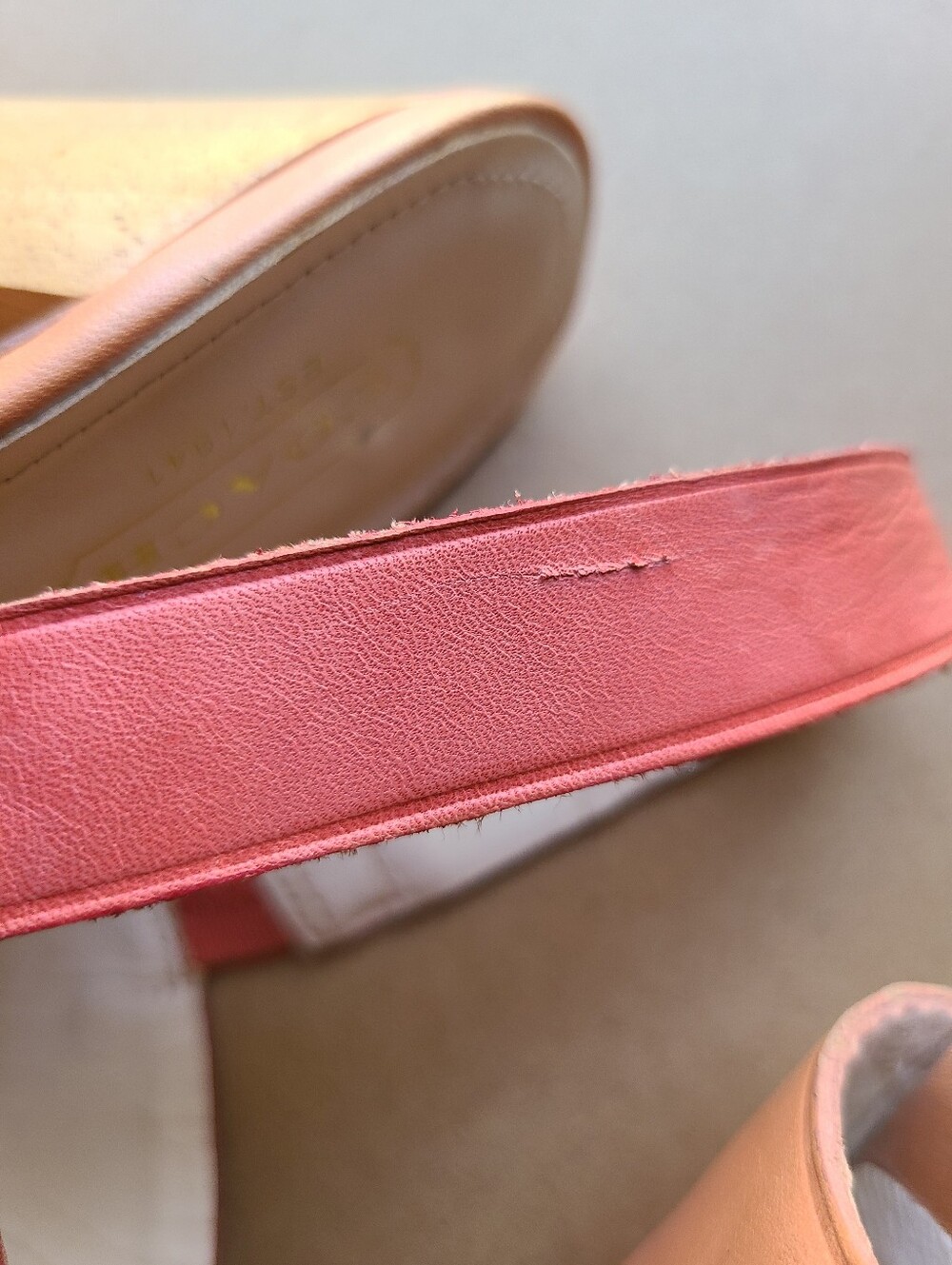 Coach Darcey Vachetta Platform Wood Heel Sandal (Pink/Coral) - Picture 4 of 16